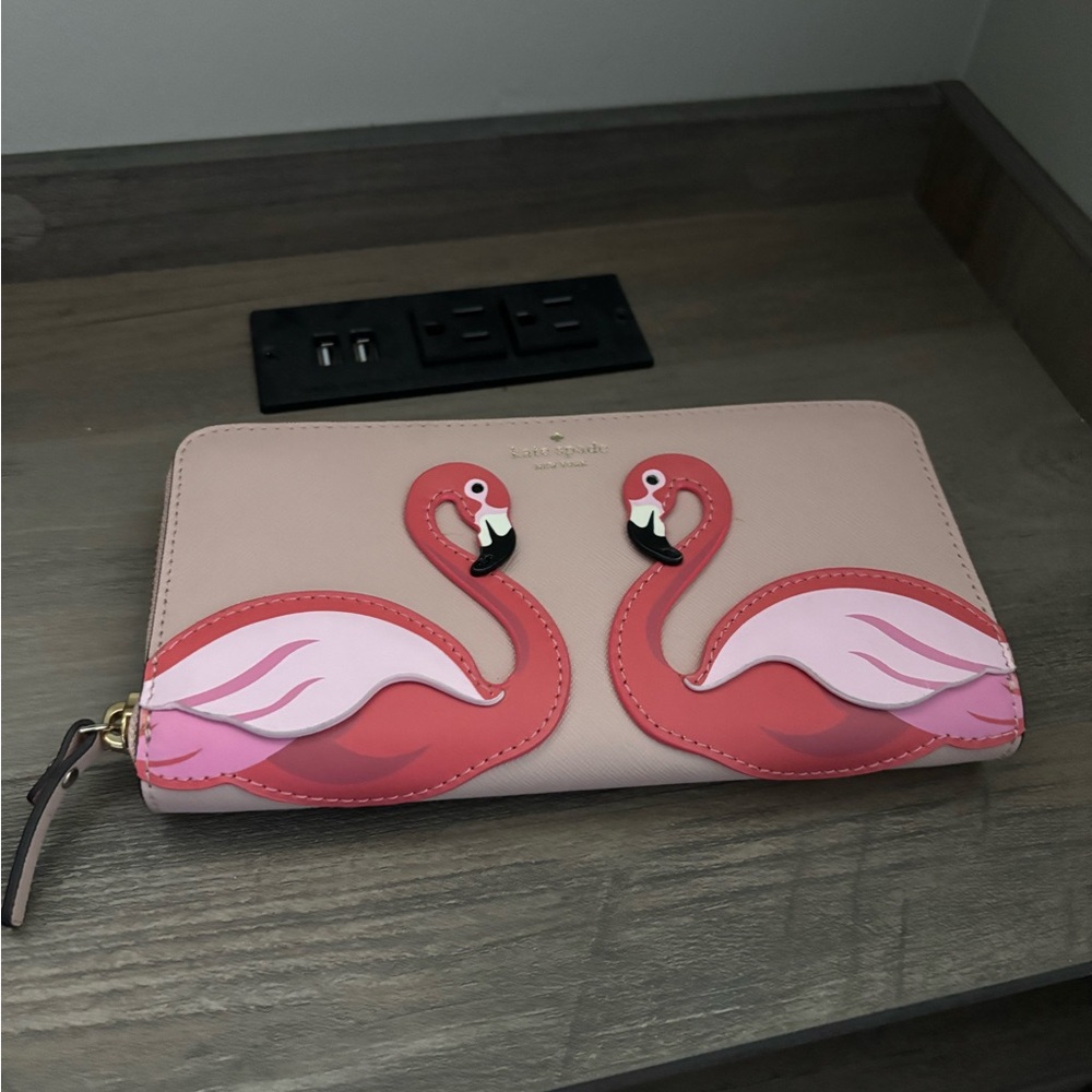 Kate Spade Blush and Pink Flamingo Wallet